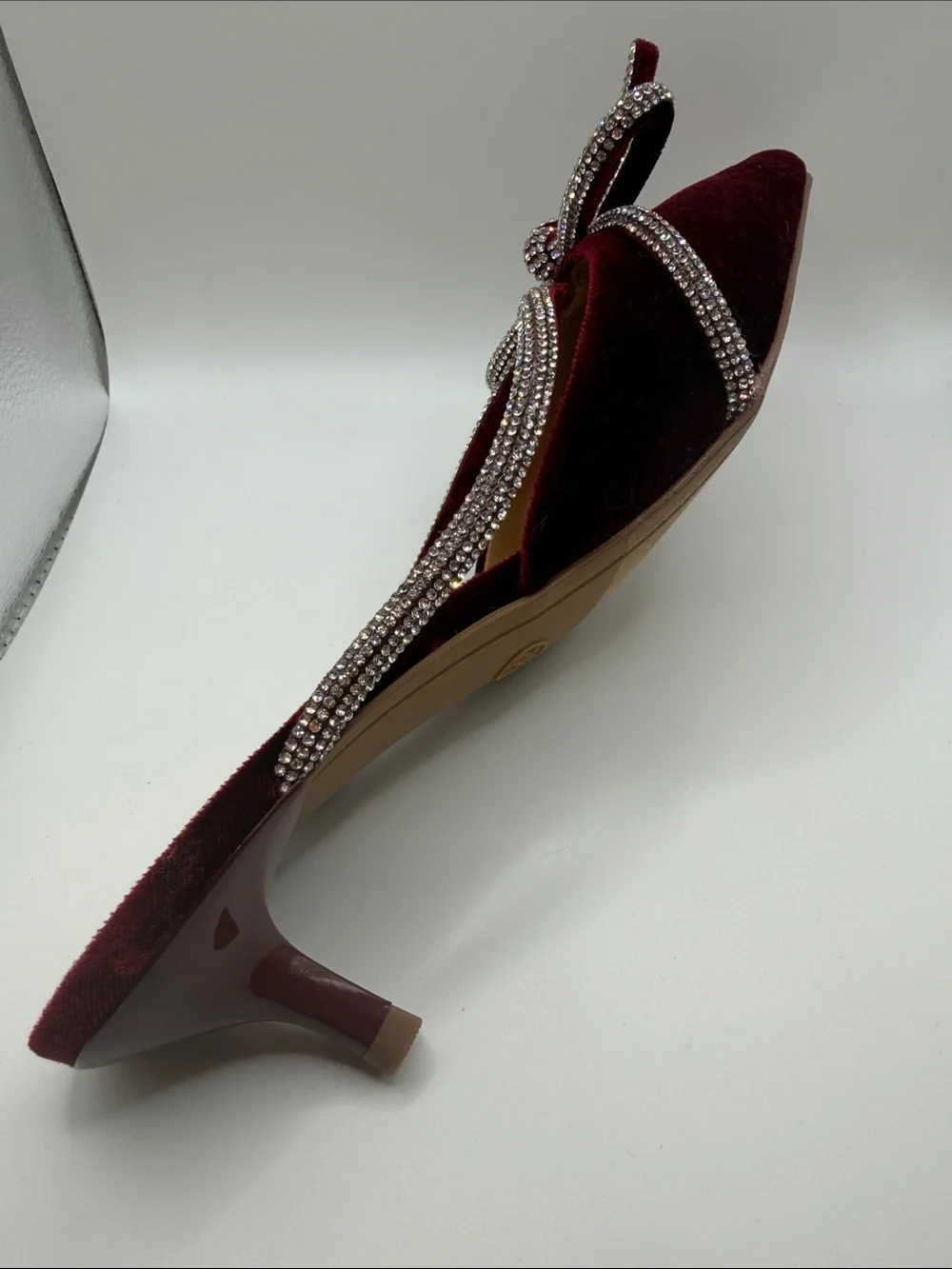 a new day Gwen Burgundy Velvet Heels